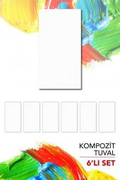 9x17 cm Pres Kompozit Tuval 6lı Set thumbnail 6