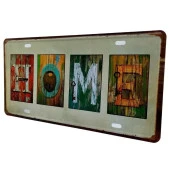 Dekoratif 3D Metal Plaka Home 30cm thumbnail 2