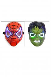 Hulk Ve Örümcek Adam Işıklı Maske 2li Set thumbnail 1