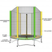 pekial Katlanabilir Trambolin Fileli 140 Cm thumbnail 5