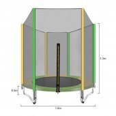 pekial Katlanabilir Trambolin Fileli 140 Cm thumbnail 7