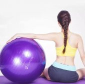 Clifton 65 cm Fitilli Pilates Topu Mor  Pompa thumbnail 1