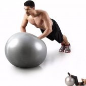 Pilates Topu Gri- Pompa Hediyeli 65 cm thumbnail 1