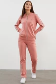 Sim Şerit Detaylı Eşofman Takım - Pembe thumbnail 3