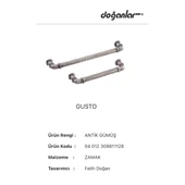 Doğanlar Gusto 192 mm Mobilya Kulp Antik Gümüş thumbnail 3