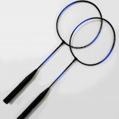 Çantalı Bedminton Seti 2 Raket 3 Top Badminton Seti Mavi Renk thumbnail 3
