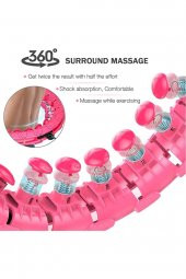 Akıllı Hulahop Çemberi 24 Parçalı 360 Derece Ayarlanabilen Masajlı Zayıflama Spor Halkası Pembe Ren thumbnail 2