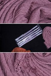 Beyaz Çift Katlı 5'li Eşarp Süngeri Polyester 1010B_42 thumbnail 2