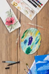 24x33 cm Pres Kompozit Elips Tuval 9lu Set thumbnail 5