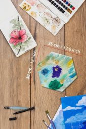30x35 cm Pres Kompozit Altıgen Tuval 9lu Set thumbnail 1