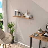 L Konsol Duvar Rafı - Duvara Monte Raf  Meşe 30x60 cm thumbnail 3