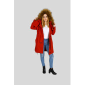 Elmena Gabardinli Kürklü Mont (0187) thumbnail 3