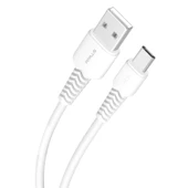 FitPlus Bianca B421 USB - Micro USB Flex Şarj Kablosu 2.4A 1mt thumbnail 1