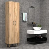 2 Kapılı 49cm Banyo Dolabı Çam - BDL0102 thumbnail 2