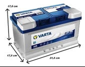 Varta Blue Dynamic Efb E46 Start-Stop 12 V 75 Ah 730 Cca Akü thumbnail 2