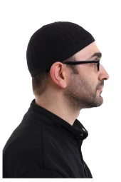 Bambu Namaz Takkesi - Siyah thumbnail 3