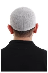 Bambu Namaz Takkesi - Gri thumbnail 6