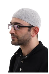 Bambu Namaz Takkesi - Gri thumbnail 3