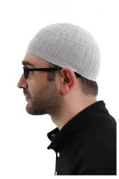 Bambu Namaz Takkesi - Gri thumbnail 5