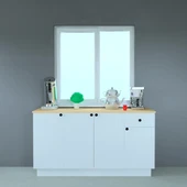 Mobilique 160 Cm Alt Dolap Beyaz thumbnail 2