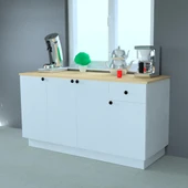 Mobilique 160 Cm Alt Dolap Beyaz thumbnail 4