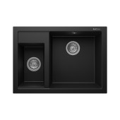 RealStone P016 Kapadokya Siyah Granit Eviye thumbnail 1