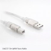 S-Link Usb2.0 1.5M Şeffaf Yazıcı Kablosu thumbnail 2