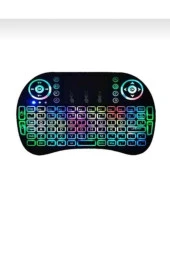 Işıklı Mini Klavye Mouse Smart Tv Box Pc Şarjlı Oyuncu Klavye thumbnail 7