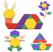 Ahşap 125 Parça Blok Eğitici Tangram Puzzle thumbnail 4
