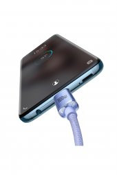 Baseus Crystal Shine 100w 120 Cm Pd Type-c Şarj Kablosu Mor thumbnail 3