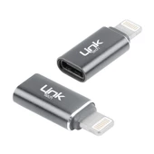 LinkTech O190 Type-C to Lightning Dönüştürücü Metal Adaptör thumbnail 2