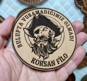 KORSAN FİLO- Deri PEÇ - Arma - Askeri Patch  8 cm Çap thumbnail 2