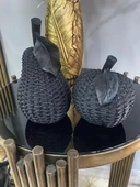 Dekoratif 2'li elma armut biblo polyester thumbnail 6