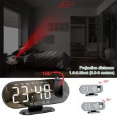 Valkyrie Projeksiyon Çift Alarm Dereceli LED Masa Saati thumbnail 5