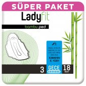 Ladyfit Bambu Gece Ped 18x6 108 Adet thumbnail 1