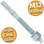 Klipsli Çelik Dübel M12x150 mm thumbnail 1