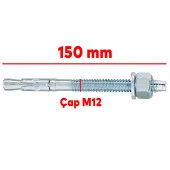 Klipsli Çelik Dübel M12x150 mm thumbnail 2