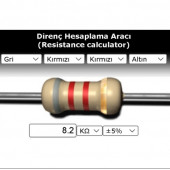 OEM 8.2 Kr (Kiloohm) Direnç 2 Watt (5 Adet) thumbnail 1