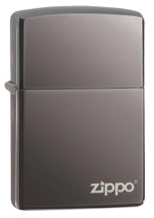 Zippo Ice Black Çakmak Logolu Parlak thumbnail 1