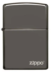 Zippo Ice Black Çakmak Logolu Parlak thumbnail 2