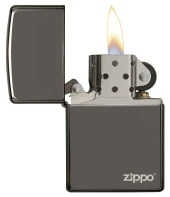 Zippo Ice Black Çakmak Logolu Parlak thumbnail 3