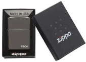 Zippo Ice Black Çakmak Logolu Parlak thumbnail 5