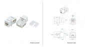 Cat. 6 RJ45 90 Derece Keystone Konnektör thumbnail 1