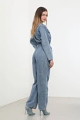Kadın Oversize Jean Tulum Mavi thumbnail 5