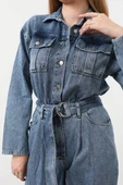 Kadın Oversize Jean Tulum Mavi thumbnail 7
