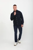 Erkek Oversize Jean Gömlek Lacivert thumbnail 3