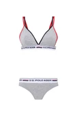 U.S. Polo Assn. Büstiyer Slip Takım Gri thumbnail 2