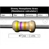 OEM 47 Kr (Kiloohm) Direnç 1 Watt (5 Adet) thumbnail 1