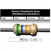 OEM 56 Kr (Kiloohm) Direnç 2 Watt (5 Adet) thumbnail 1