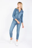 Kadın Jean Tulum Pantolon Mavi thumbnail 5